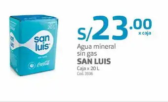 Makro Agua mineral sin gas san luis caja x 20 l oferta