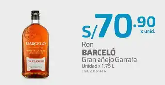 Makro Ron barceló gran añejo garrafa unidad x 1.75 l oferta