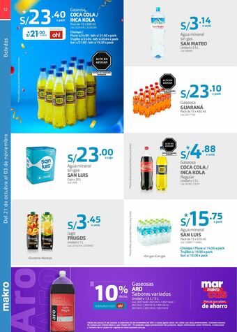 Makro Gaseosa inka cola oferta