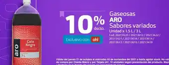 Makro Gaseosa aro -10% oferta
