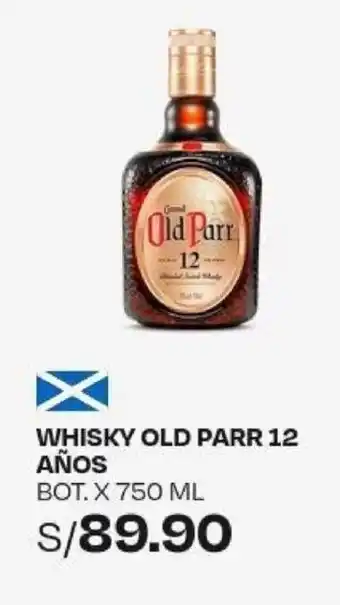 Wong WHISKY OLD PARR 12 AÑOS BOT. X 750 ML oferta