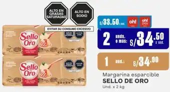 Makro Margarina esparcible SELLO DE ORO 2 Unds x 2kg oferta