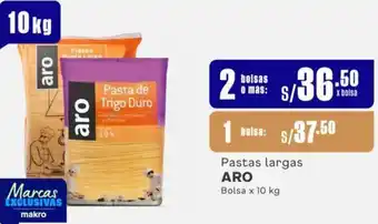 Makro Pastas largas ARO 2 Bolsas x 10kg oferta