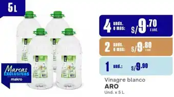 Makro Vinagre blanco ARO 4 Unds x 5L oferta