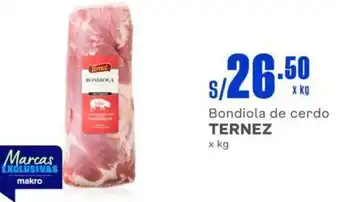 Makro Bondiola de cerdo TERNEZ x kg oferta