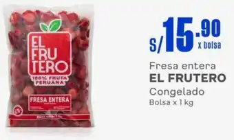 Makro Fresa entera EL FRUTERO Congelado Bolsa x 1kg oferta