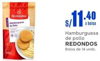 Makro Hamburguesa de pollo REDONDOS Bolsa de 14 unds oferta