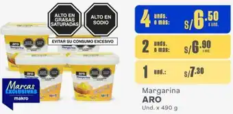 Makro Margarina ARO 4 Unds x 490g oferta