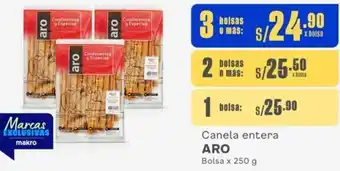 Makro Canela entera ARO 3 Bolsas x 250g oferta