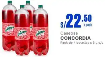 Makro Gaseosa CONCORDIA Pack de 4 botellas x 3L oferta