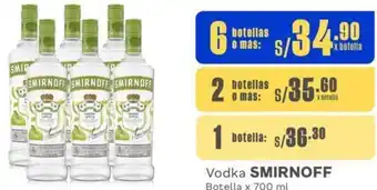 Makro Vodka SMIRNOFF 6 Botellas x 700ml oferta