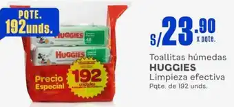 Makro Toallitas húmedas HUGGIES Limpieza efectiva Pqte. de 192 unds oferta