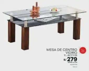 MESA DE CENTRO VIDRIO TL-RCT1178