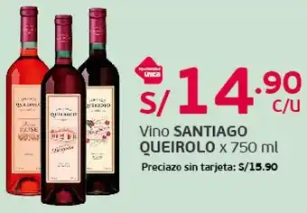 Tottus Vino SANTIAGO QUEIROLO x 750ml oferta