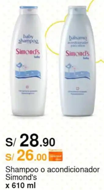 Metro Shampoo o acondicionador Simond's x 610 ml oferta