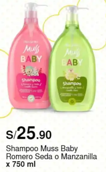 Metro Shampoo Muss Baby Romero Seda o Manzanilla x 750ml oferta