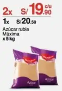 Metro Azúcar rubia Máxima 2 x 5kg oferta