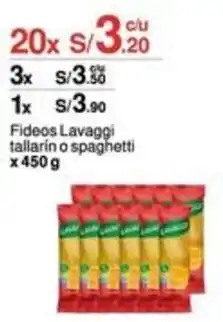 Metro Fideos Lavaggi tallarin o spaghetti 20 x 450g oferta