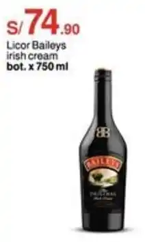 Metro Licor Baileys irish cream bot. x 750ml oferta