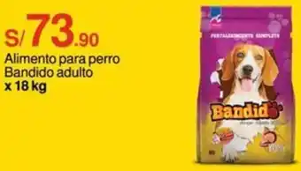 Metro Alimento para perro Bandido adulto x 18kg oferta