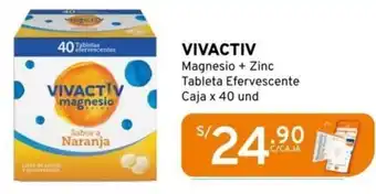 Mifarma VIVACTIV Magnesio + Zinc Tableta Efervescente Caja x 40 und oferta