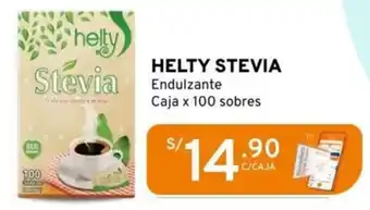 Mifarma HELTY STEVIA Endulzante Caja x 100 sobres oferta