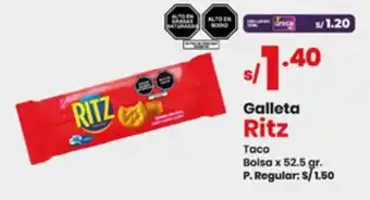 Vega Galleta Ritz Тасо Bolsa x 52.5 gr. oferta