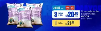 Makro Crema de leche pasteurizada VIGOR Bolsa x 946 ml oferta