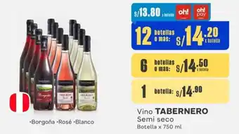 Makro Vino TABERNERO Semi seco Botella x 750 ml oferta