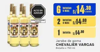 Makro Jarabe de goma CHEVALIER VARGAS Botella x 750 ml oferta