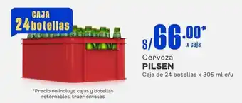 Makro Cerveza PILSEN Caja de 24 botellas x 305 ml c/u oferta