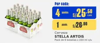 Makro Cerveza STELLA ARTOIS Pack de 6 botellas x 330 ml c/u oferta