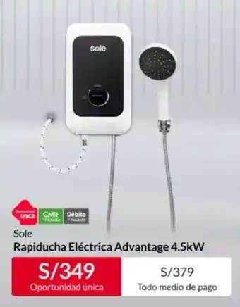 Sodimac Sole Rapiducha Eléctrica Advantage 4.5kW oferta