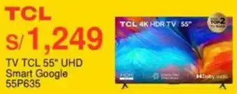 Metro TCL TV TCL 55" UHD Smart Google oferta