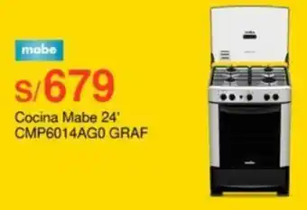 Metro Mabe Cocina Mabe 24' CMP6014AGO GRAF oferta