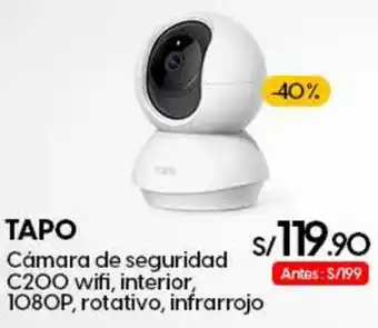 Coolbox TAPO Cámara de seguridad 1080P, rotativo, infrarrojo oferta