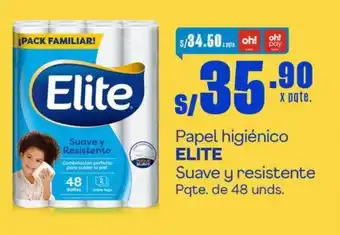 Makro Papel higiénico ELITE Suave y resistente Pqte. de 48 unds. oferta