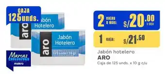 Makro Jabón hotelero ARO Caja de 125 unds. x 10 g c/u oferta