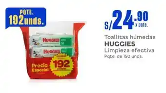 Makro Toallitas húmedas HUGGIES Limpieza efectiva Pqte. de 192 unds. oferta