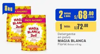 Makro Detergente en polvo MAGIA BLANCA Floral Bolsa x 8 kg oferta