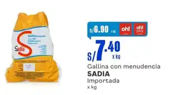Makro Gallina con menudencia SADIA Importada x kg oferta