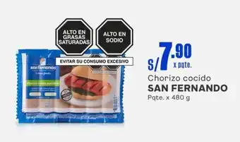 Makro Chorizo cocido SAN FERNANDO Pqte. x 480 g oferta