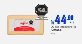 Makro Queso mozzarella SIGMA x kg oferta