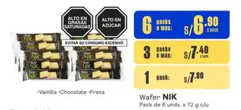 Makro Wafer NIK Pack de 6 unds. x 72 g c/u oferta