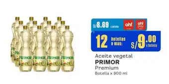 Makro Aceite vegetal PRIMOR Premium Botella x 900 ml oferta