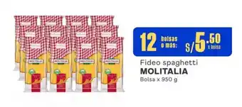 Makro Fideo spaghetti MOLITALIA Bolsa x 950 g oferta