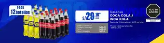 Makro Gaseosa COCA-COLA / INCA KOLA Pack de 12 botellas x 600 ml c/u oferta