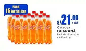 Makro Gaseosa GUARANÁ Pack de 15 botellas x 450 ml c/u oferta