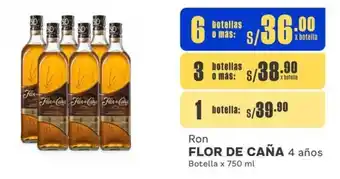 Makro Ron FLOR DE CAÑA 4 años Botella x 750 ml oferta