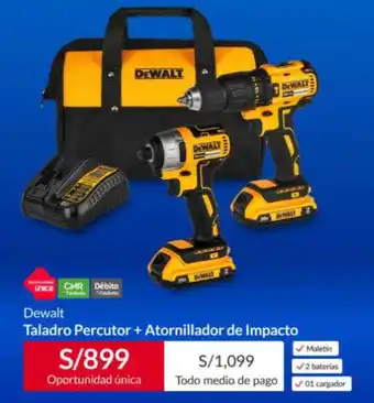Sodimac Dewalt Taladro Percutor + Atornillador de Impacto oferta